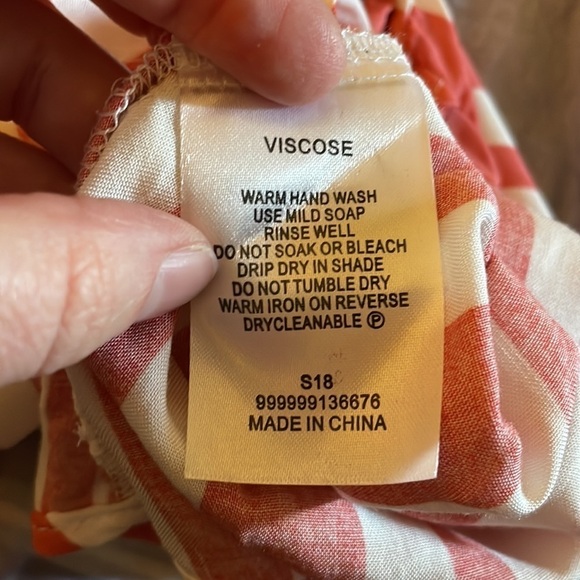 Garage Striped Off The Shoulder Top Bardot Blouse Size 14 - Picture 7 of 7